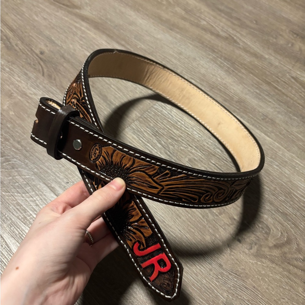 Custom made western belt